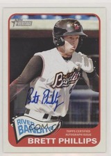 2014 Topps Heritage Minor League Edition Real One Brett Phillips Auto 2r6