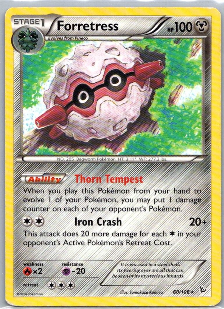 Pokemon TCG Forretress 60/106 Flashfire MP