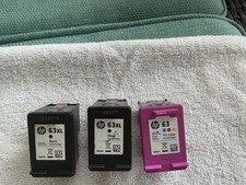 2 HP 63XL Black Ink / 1 - 63 color empty cartridges