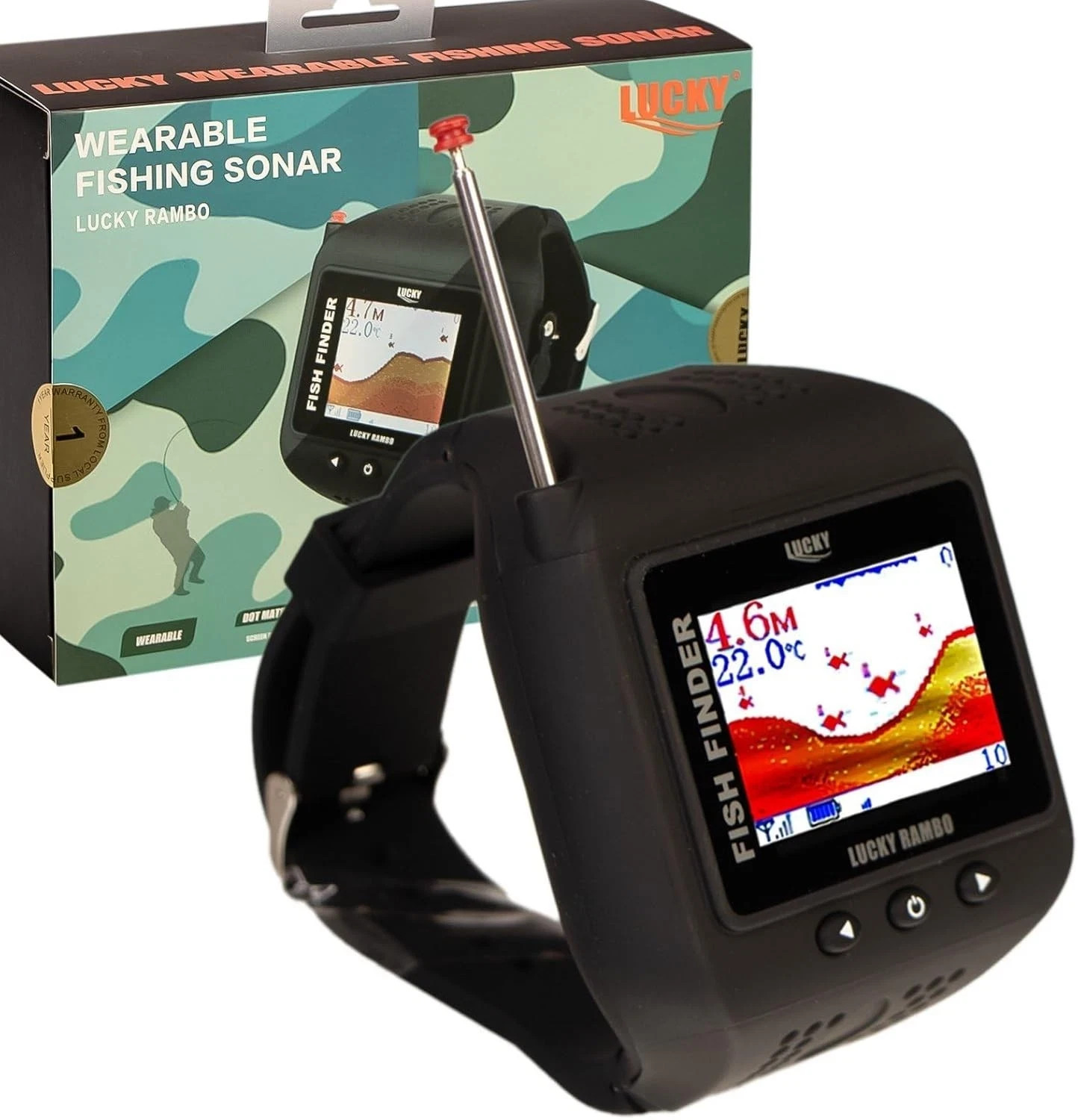 Reloj Buscador de Peces, Ideal para Barcos, Canoa, Kayak, Alcance de 70 Metros, Río, Lagos