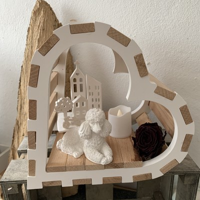Großes Deko Herz   aus Kerafun -Klötzchen  Dekoartikel Geschenk Handmade
