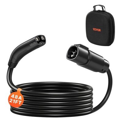 VEVOR EV Charger Extension Cable for Tesla Extension Cord 48A 21 ft 240V 11.52kW