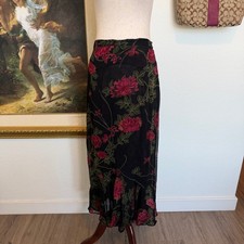 Vintage Whimsigoth Fairy Floral Reversible Skirt