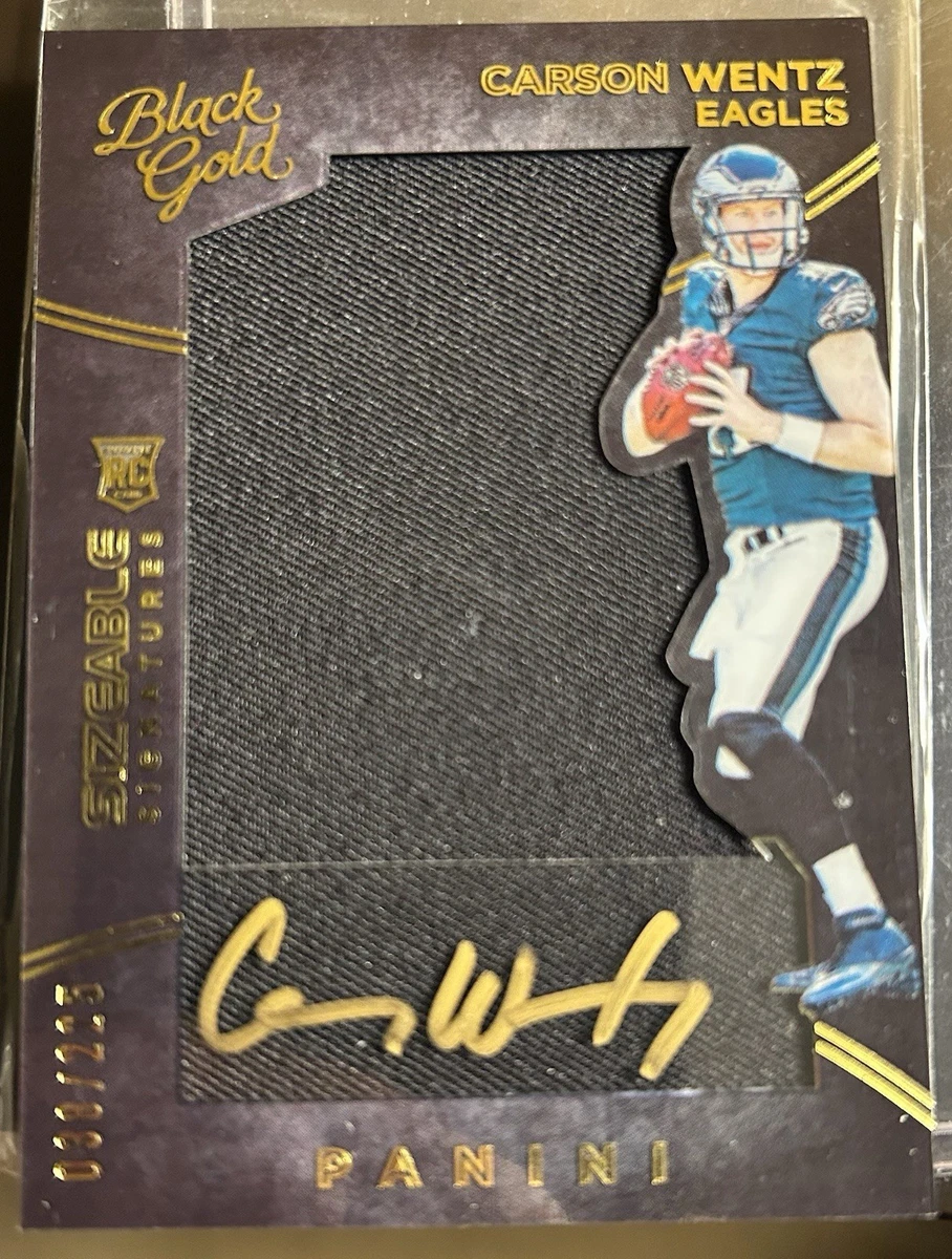 Carson Wentz Football Sports Trading Card Singles Autographed for