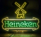 Vintage Heineken Windmill Neon Bar Sign Box Light Phase Four Productions