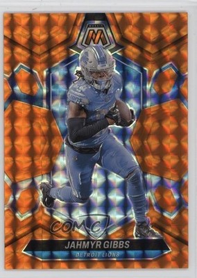 2024 Panini Mosaic Orange Mosaic Prizm /199 Jahmyr Gibbs #73 6q5