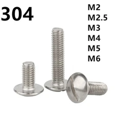 304 Stainless Steel Slotted Large Raised Cheese Head Screws M2 M2.5 M3 M4 M5 M6