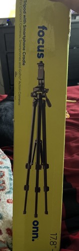 Tripod 17.8”-52” NEW - ONN. 'Focus' - With Smartphone Cradle - Picture 2 of 3