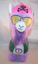 Biker Llama Plush 12" Purple and Pirate Pink Hat Plush - New with Tag