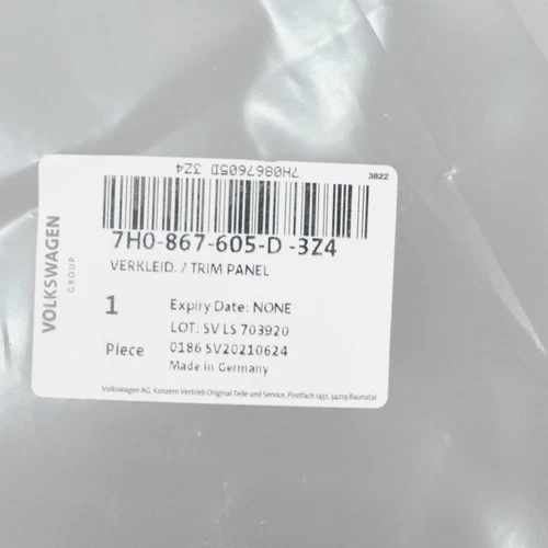 NEU VOLKSWAGEN TRANSPORTER T5 HECKKLAPPE VERKLEIDUNG 7H0867605D3Z4 OEM - Bild 11 von 12