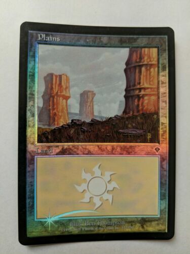 Plains Promo Foil Invasion 332 LP English Land White MTG L9 - Picture 1 of 1