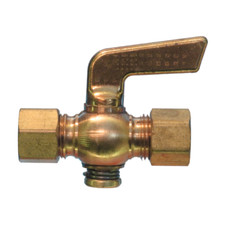 1/4" Tube Lever Handle Brass Shut Off Pet Cock Valve Gas Air Engines Motor AC170