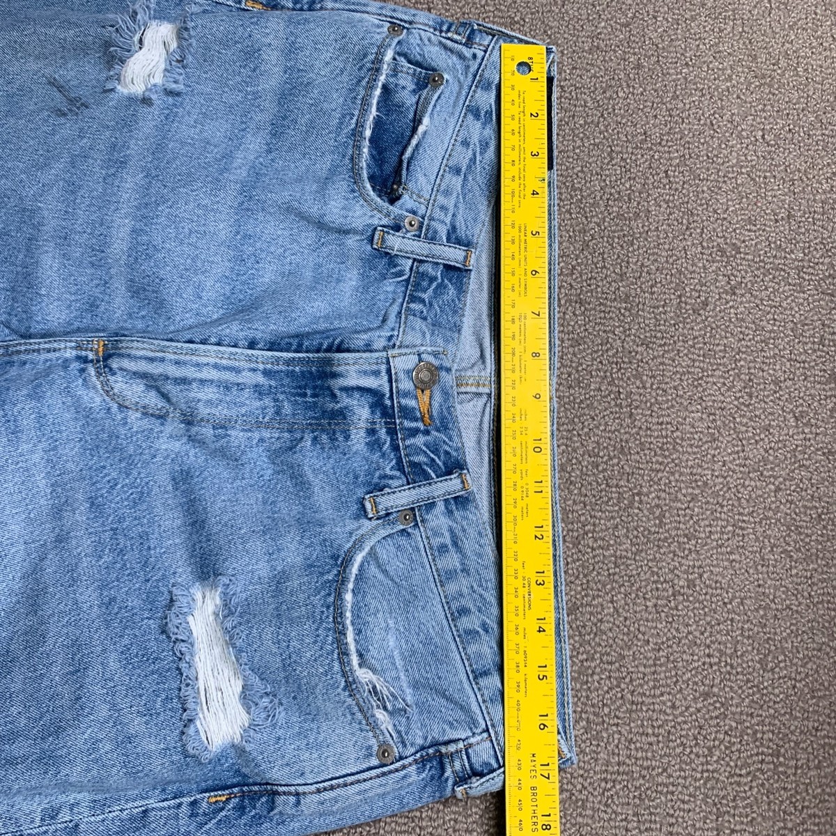 Abercrombie & Fitch Jeans 34x32 (Act:33x27) Blue Grunge Abercrombie & Fitch Jeans 34x32 (Act:33x27) Blue Grunge