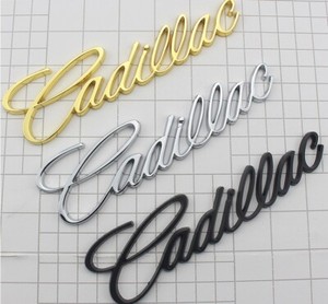 Car Metal CADILLAC letter Emblem Decal For Cadillac Car Body Rear Trunk