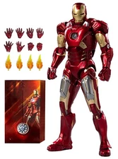 Marvel Avengers Iron Man Mark 7 MK7 Ironman Toy LED Light Action Figure Model