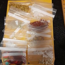 Craft/ Jewelry Supply Lot Buttons Cross Beads Braded Cord