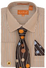 Karl Knox Men's Dress Shirt Set - Pinstripe