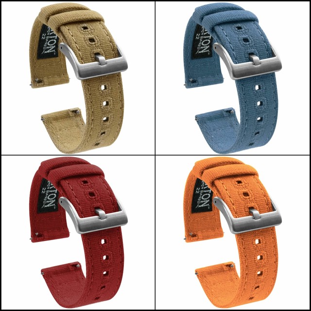 BARTON Watch Bands Canvas Quick Release Watch Straps 18, 19, 20, 21