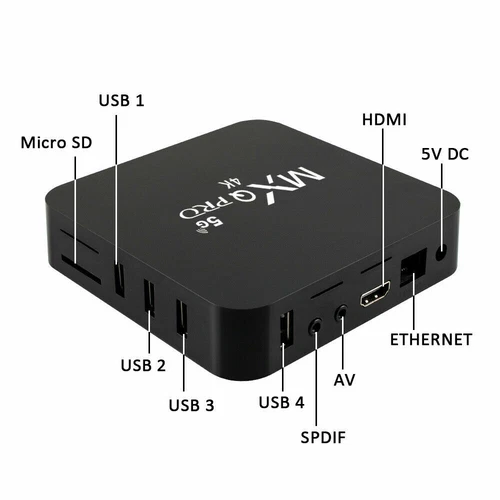 Pro 4K 5G Ultra HD 64Bit Wifi Android 10 Quad Core Smart TV Box Lettore multimediale US - Foto 8 di 9