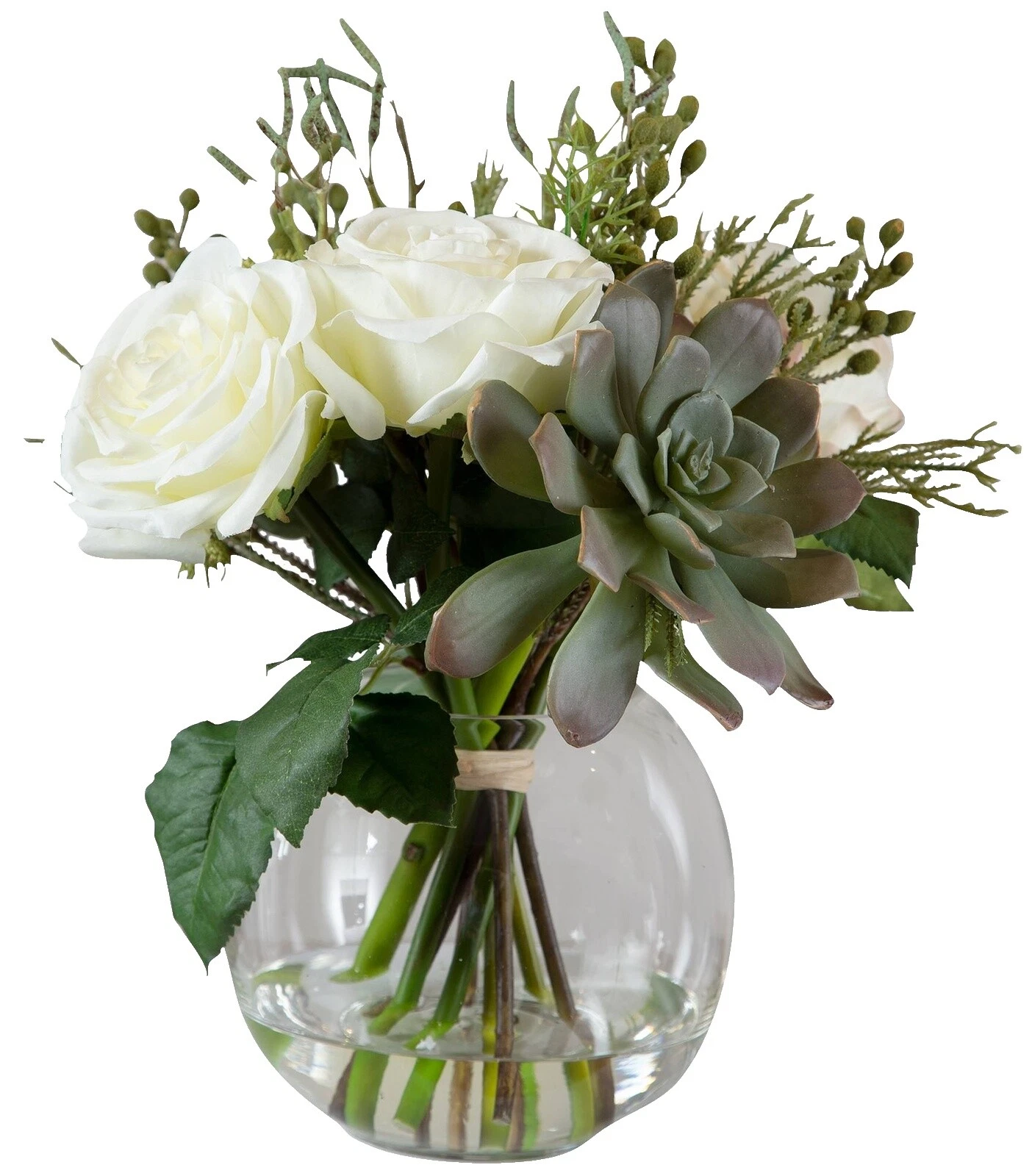 Decoración Floral de vidrio Uttermost