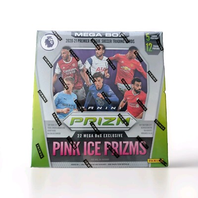 2020-21 Panini Premier League Football Mega Box PINK ICE PRIZMS -SEALED-