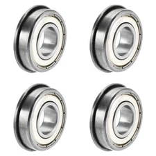 4pcs FR8ZZ Flange Ball Bearing 1/2"x1-1/8"x5/16" Shielded Chrome Steel Bearings
