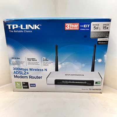 TP-LINK 300Mbps Wireless N ADSL2+ Modem Router Model TD-W8960N