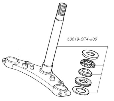 53219-GT4-J00 Steering Stem Sub Assy Genuine Honda Lower Plate