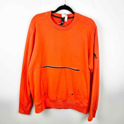 Adidas orange reflektierendes Sweatshirt mit Rundhalsausschnitt Größe L gebraucht, in einwandfreiem Zustand