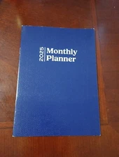 2025 Blue Cover Monthly Planner 32 Pages 6.75 X 9.5 in Paperboard