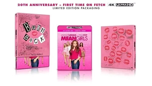 MEAN GIRLS - 4K ULTRA HD - 20TH ANNIVERSARY - SLIPCOVER - NEW - FREE SHIPPING! - Picture 1 of 3