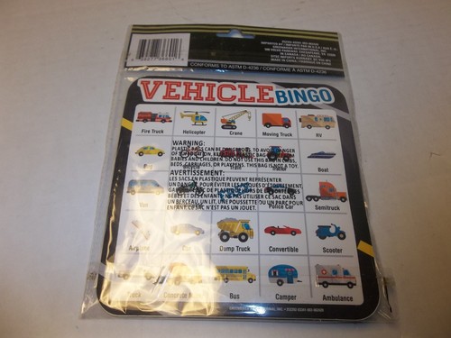 Travel Games Vehicle Bingo Two Dry Erase Boards Two Markers Car Game Toy New - Picture 2 of 2