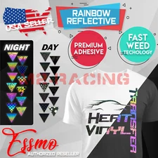 ESSMO™ 20" Rainbow Reflective Heat Transfer Vinyl HTV T-Shirt Iron On Heat Press