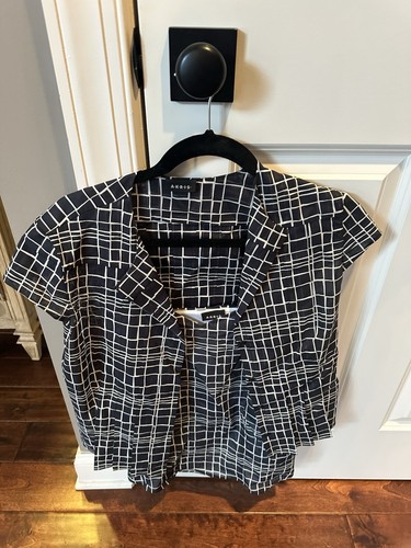 AKRIS Top Set Womens M Black And White Top & Tank Silk Blend - Picture 9 of 9