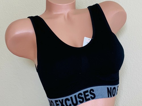 3- 6 Sports Bras Yoga Active Wear Workout Bra Wireless Comfy Cami Top Reg + Plus - Picture 28 of 42