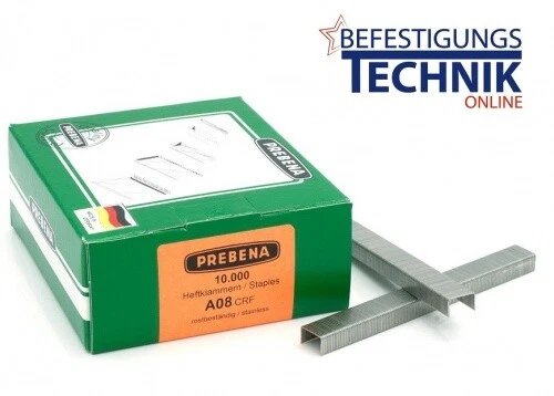 Prebena Klammern A08CRF A 80/08mm A2 rostfrei für 1XR-A16 1GP-A16 1GP-A25 KL-01