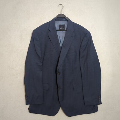 Mario Barutti Blazer Jacket US48 EU58 Mens Blue Sport Coat Suit 100% Wool 2XL