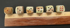 Set of 5 - 1" Green Onyx Natural Stone 6-Sided Dice