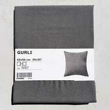 IKEA GURLI 100 Cotton 20"x 20" GREY Pillow Cushion Cover NEW WITH TAGS