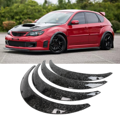 Glanz Schwarz Kotflügel Radläufe Radlaufblenden Für Subaru Impreza WRX-STI 02-09