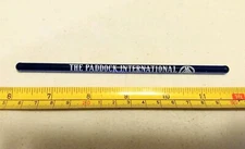 Vtg Paddock International Restaurant Atlantic City Advertising Glass Drink Stir