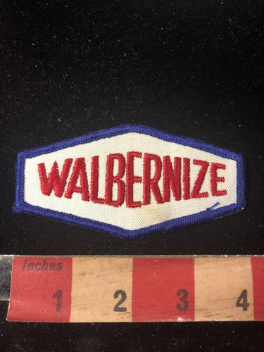 Vtg As-Is-Stain WALBERNIZE RV CLEANING SUPPLIES Cloth Advertising Patch 02SA