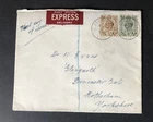 GB GVI 4d &5d definitive plain cover - EXPRESS  - FDC St. Asaph 21 Nov 38