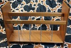 Great Vintage Mid-Century Teak Scandi Retro Magazine Record LP Rack 