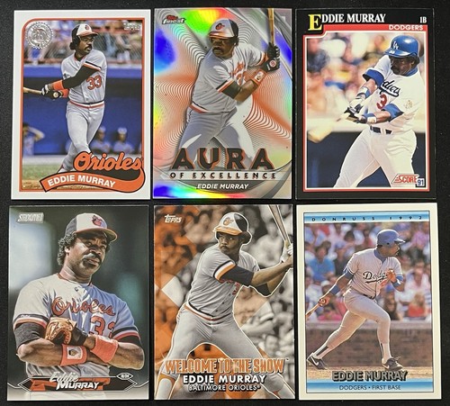 6 Card Baseball Lot Eddie Murray Baltimore Orioles / Dodgers Topps Insert & More