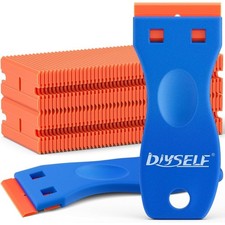 Plastic Razor Blade Scraper Tool 2 Pack with 100 PCS Refill Blades for Removing