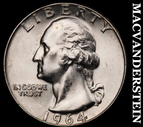 1964 Washington Quarter- Silver Choice Gem Brilliant Uncirculated #i8611
