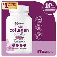 MULTI COLLAGEN PEPTIDES COMPLEX  Hyaluronic Acid Type I, II, III, V, X 240C