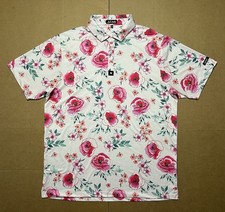 Bad Birdie Men  s XL Spring Showers Floral Performance Golf Polo