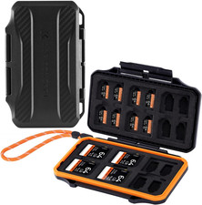 36 Slots SD Micro SD Memory Card Case, Water-Resistant SD Card Holder, Anti-Shoc
